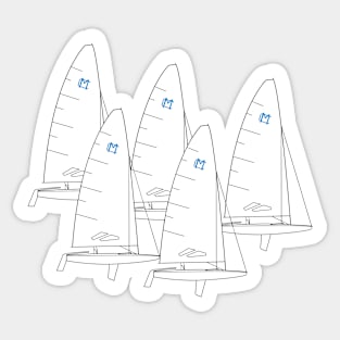 MC Scow Sailboats Racing Sticker